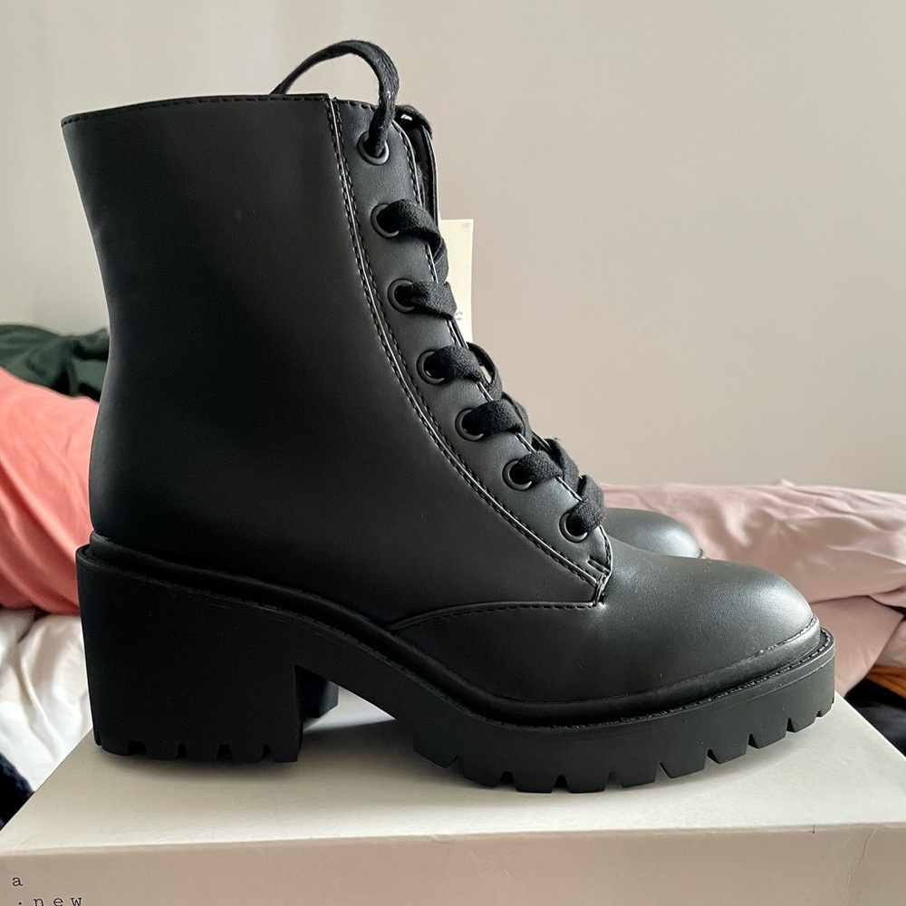 A New Day Combat Boots Brie